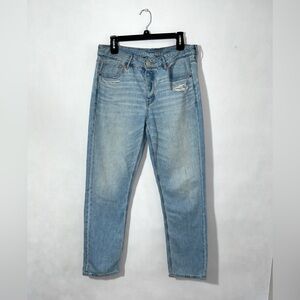 American Eagle Tom Girl Women's Blue Jeans
Size 8 Cotton High Rise Distressed